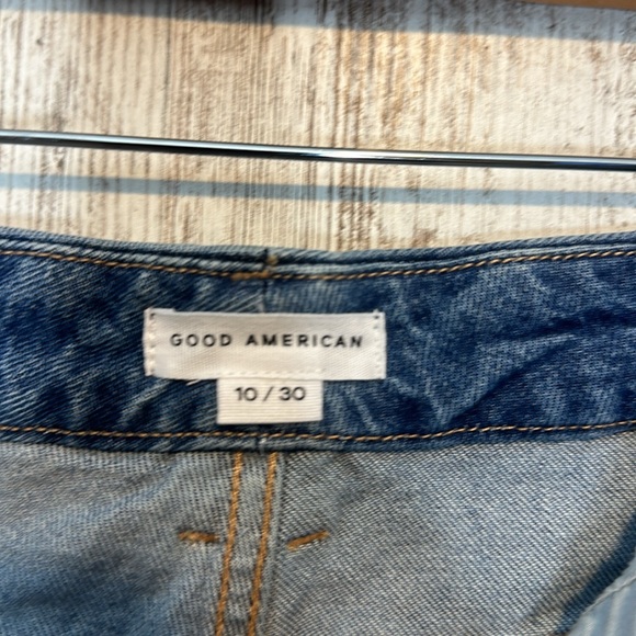 Good American The Weekender Distressed High Rise Straight Leg Jean 10/30 - Picture 9 of 10